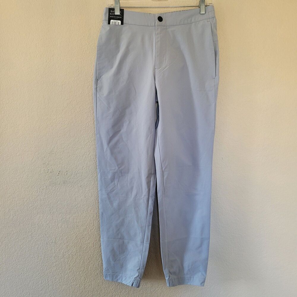 Banana Republic Mens Motion Tech Hybrid Gray Pants Size 30x28 Performance Nwt